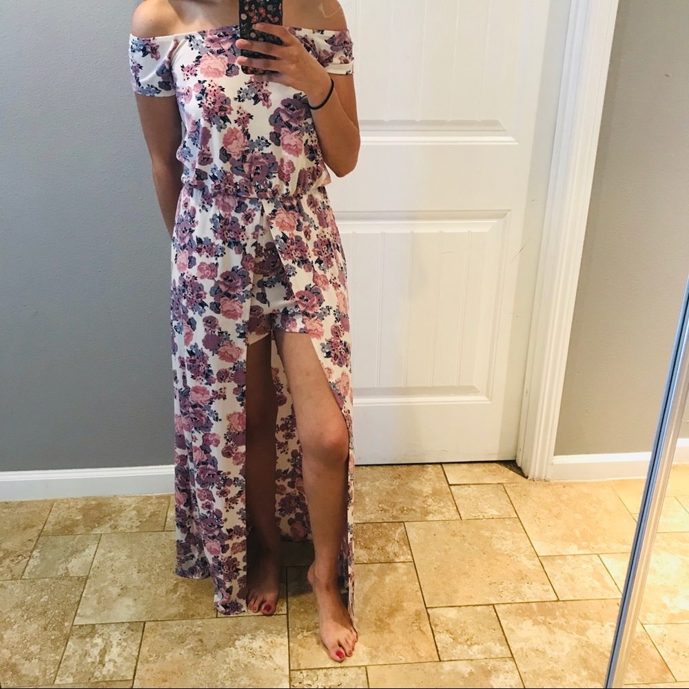 Floral romper/maxi dress